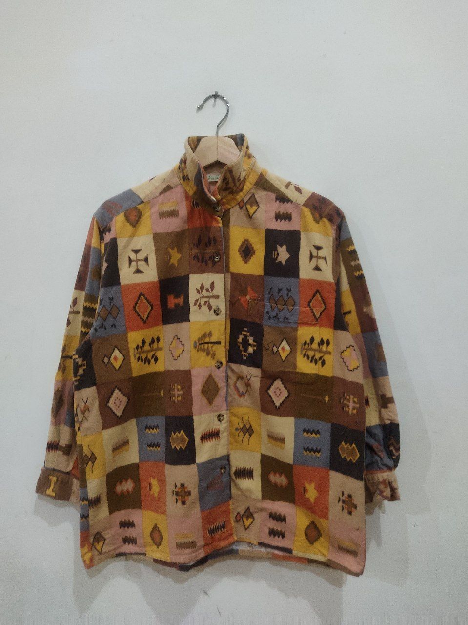 Japanese Brand × Vintage Vintage Real Green Patchwork Shirt Size US L / EU 52-54 / 3 - 1 Thumbnail