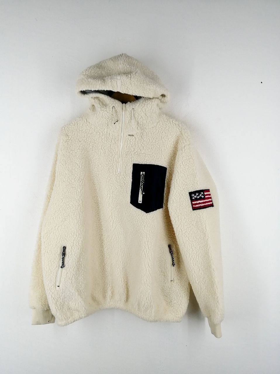 Japanese Brand Hotping Fleece Hoodie With American Flag Hoodie Size US L / EU 52-54 / 3 - 1 Thumbnail