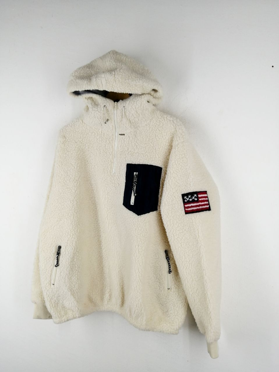 Japanese Brand Hotping Fleece Hoodie With American Flag Hoodie Size US L / EU 52-54 / 3 - 2 Thumbnail