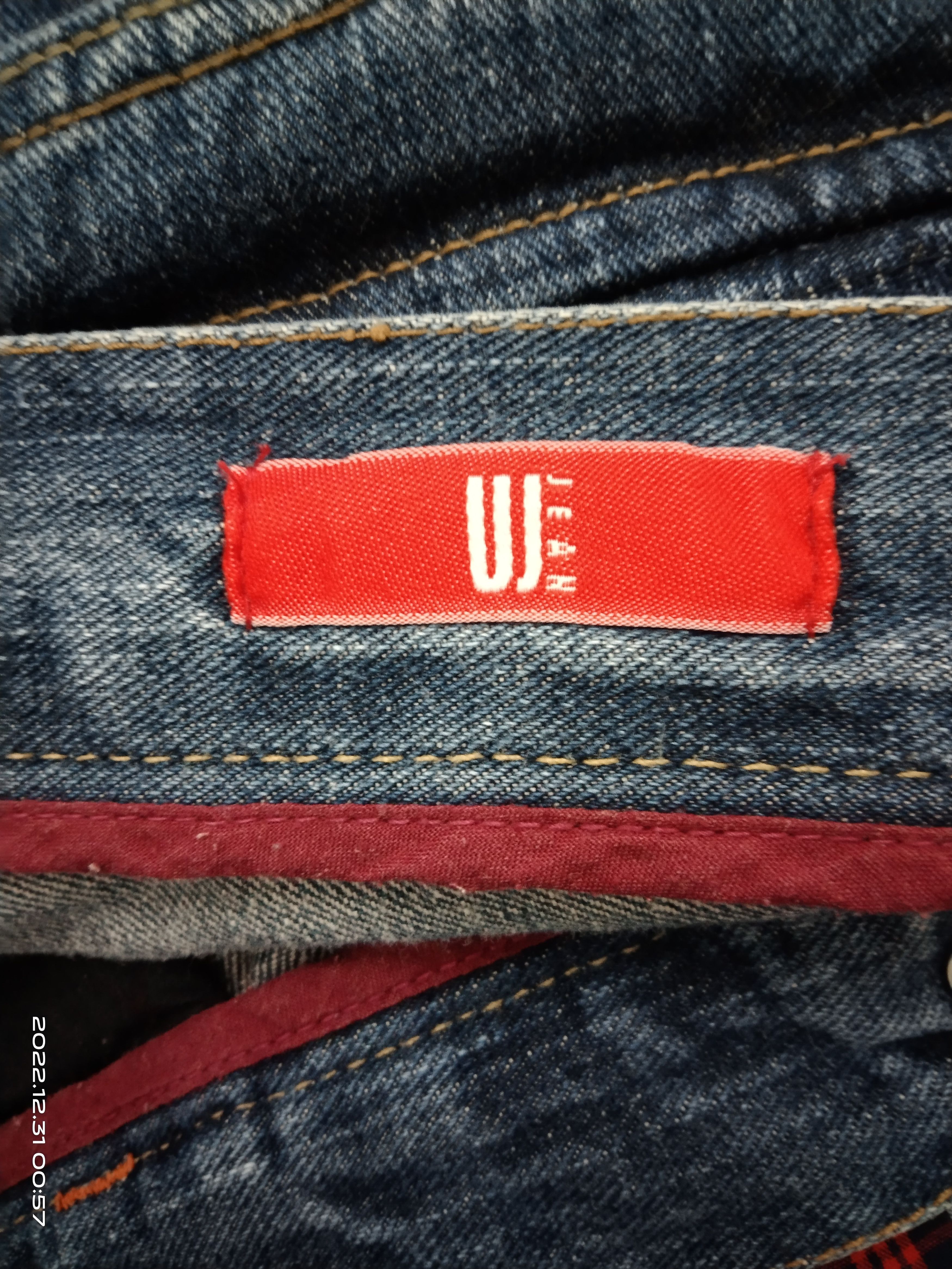 Japanese Brand FLARE🔥WASHED BLUE UJ DENIM PANTS Size US 32 / EU 48 - 6 Thumbnail