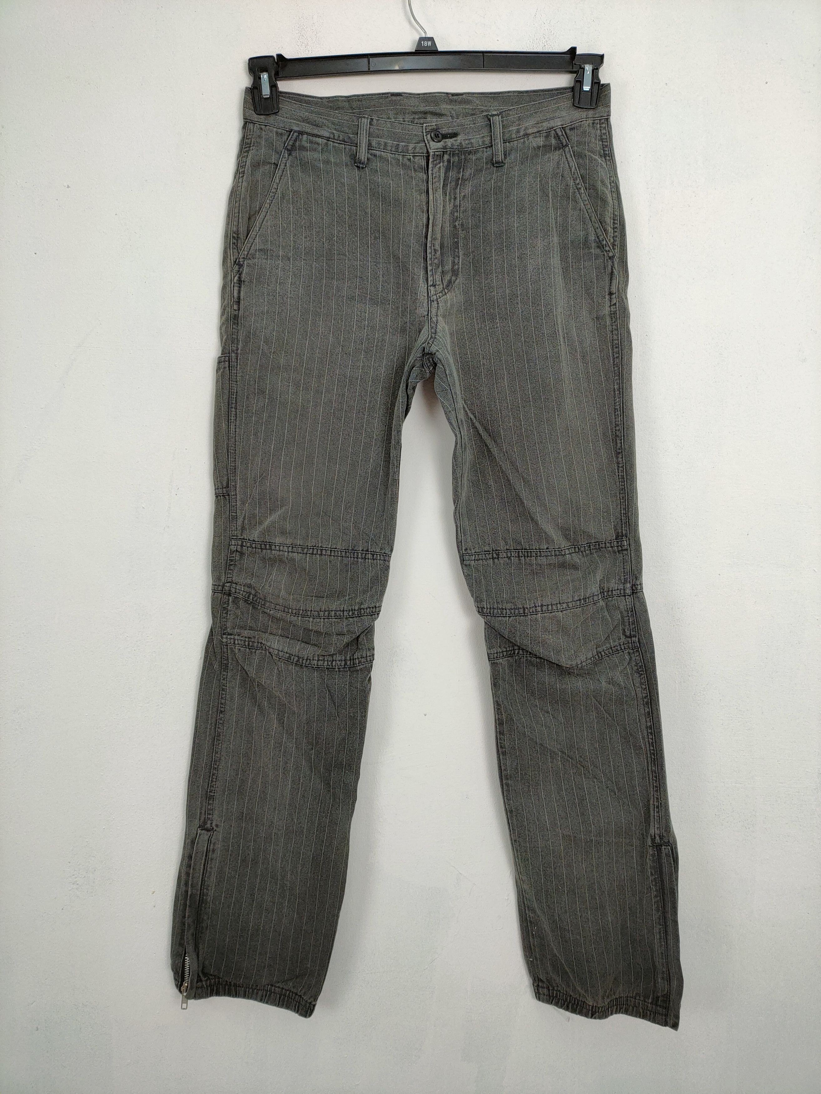 image of Over The Stripes Cargo Pants/zipper Leg Open in Grey, Men's (Size 32)