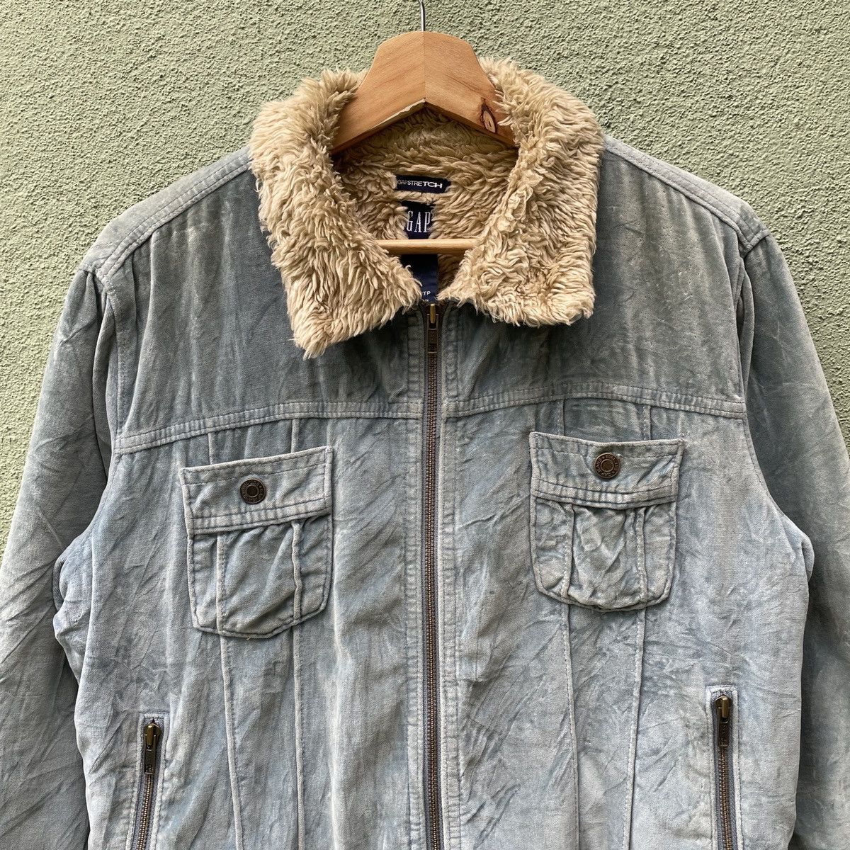 Gap Vintage GAP Sherpa Fleece Inside Zipper Ups Jacket Size US L / EU 52-54 / 3 - 4 Thumbnail