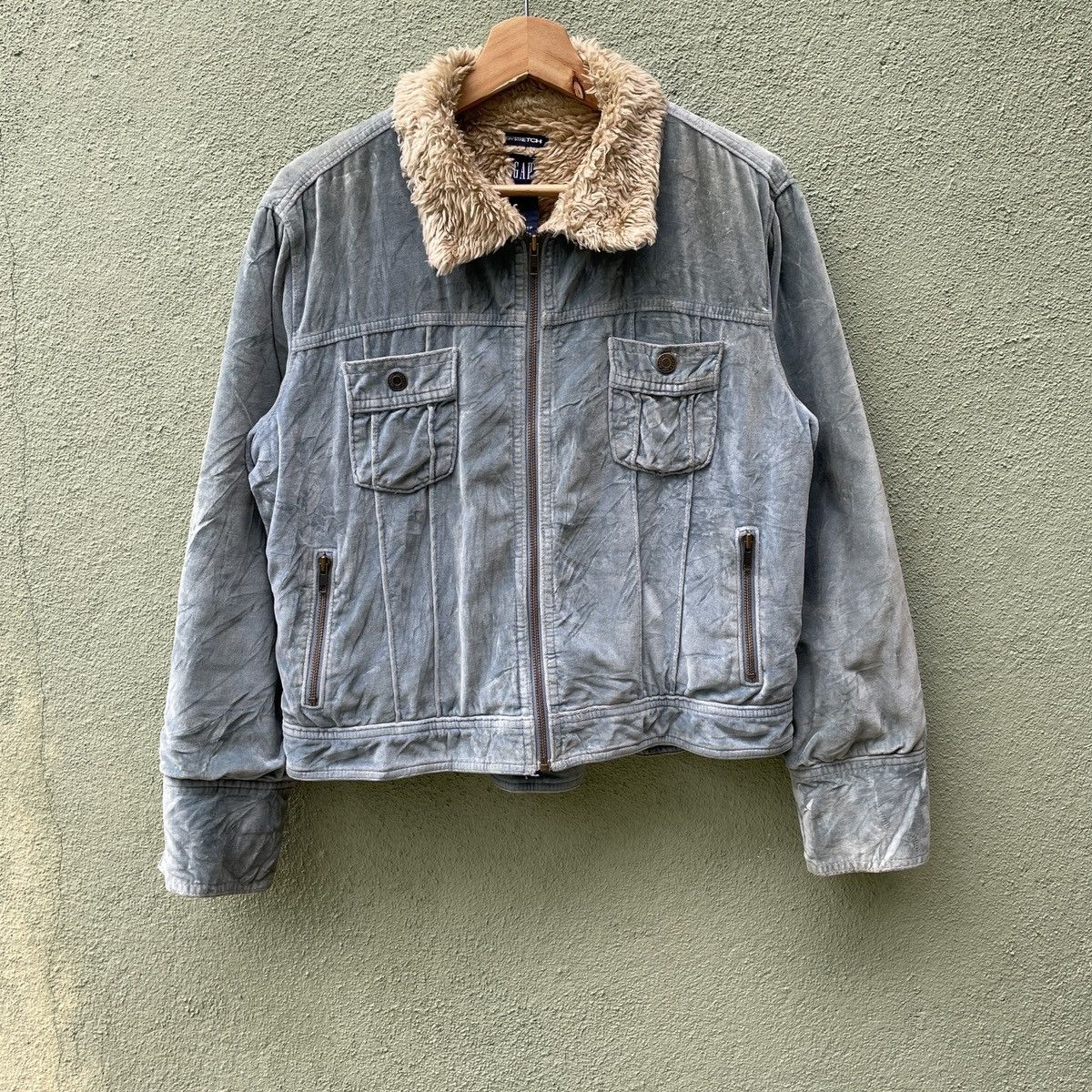 Gap Vintage GAP Sherpa Fleece Inside Zipper Ups Jacket Size US L / EU 52-54 / 3 - 1 Thumbnail