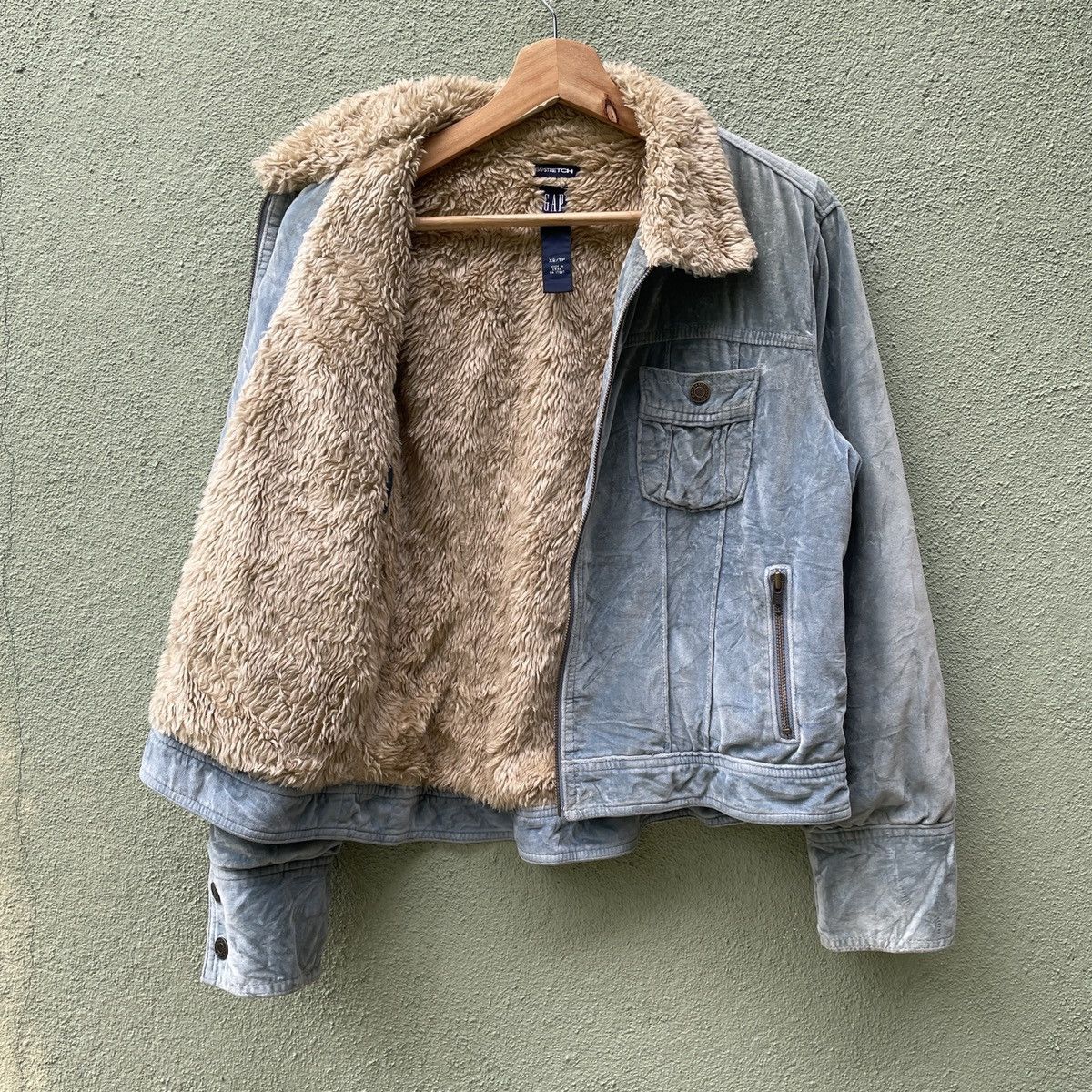 Gap Vintage GAP Sherpa Fleece Inside Zipper Ups Jacket Size US L / EU 52-54 / 3 - 3 Thumbnail