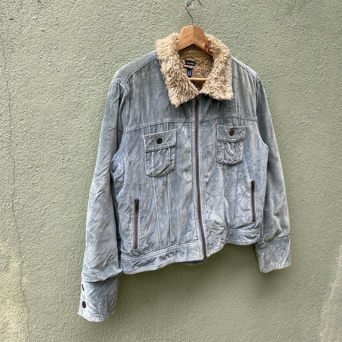 Gap Vintage GAP Sherpa Fleece Inside Zipper Ups Jacket Size US L / EU 52-54 / 3 - 2 Thumbnail
