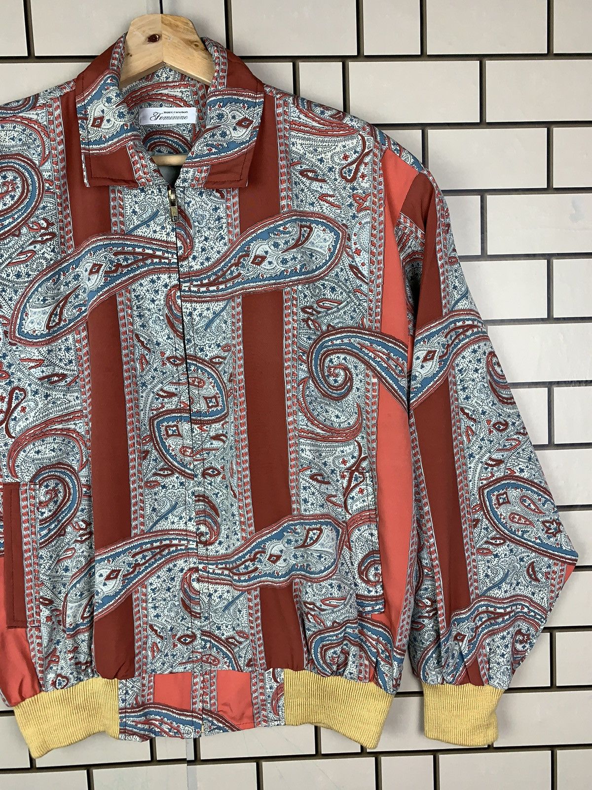 Japanese Brand × Vintage Vintage Japanese Brand Feminine Bandana Bomber Jacket Size US M / EU 48-50 / 2 - 7 Thumbnail