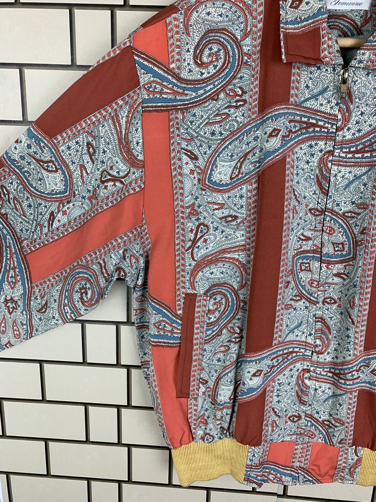 Japanese Brand × Vintage Vintage Japanese Brand Feminine Bandana Bomber Jacket Size US M / EU 48-50 / 2 - 9 Thumbnail