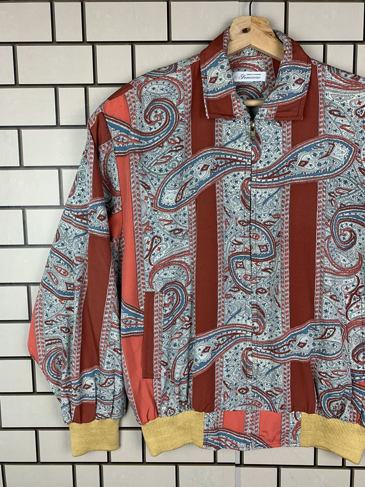 Japanese Brand × Vintage Vintage Japanese Brand Feminine Bandana Bomber Jacket Size US M / EU 48-50 / 2 - 6 Thumbnail