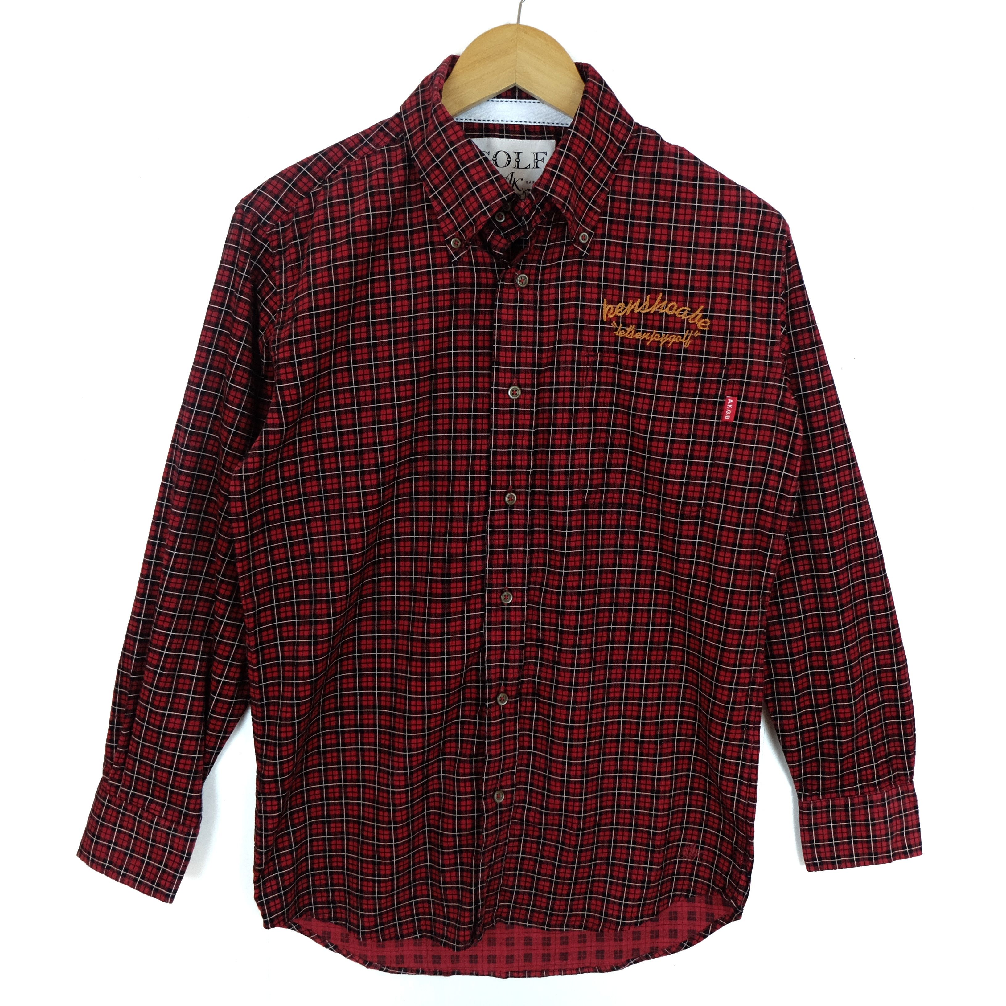 Japanese Brand KENSHO ABE AKGB Button Up Shirt Golf Style Size US M / EU 48-50 / 2 - 2 Thumbnail