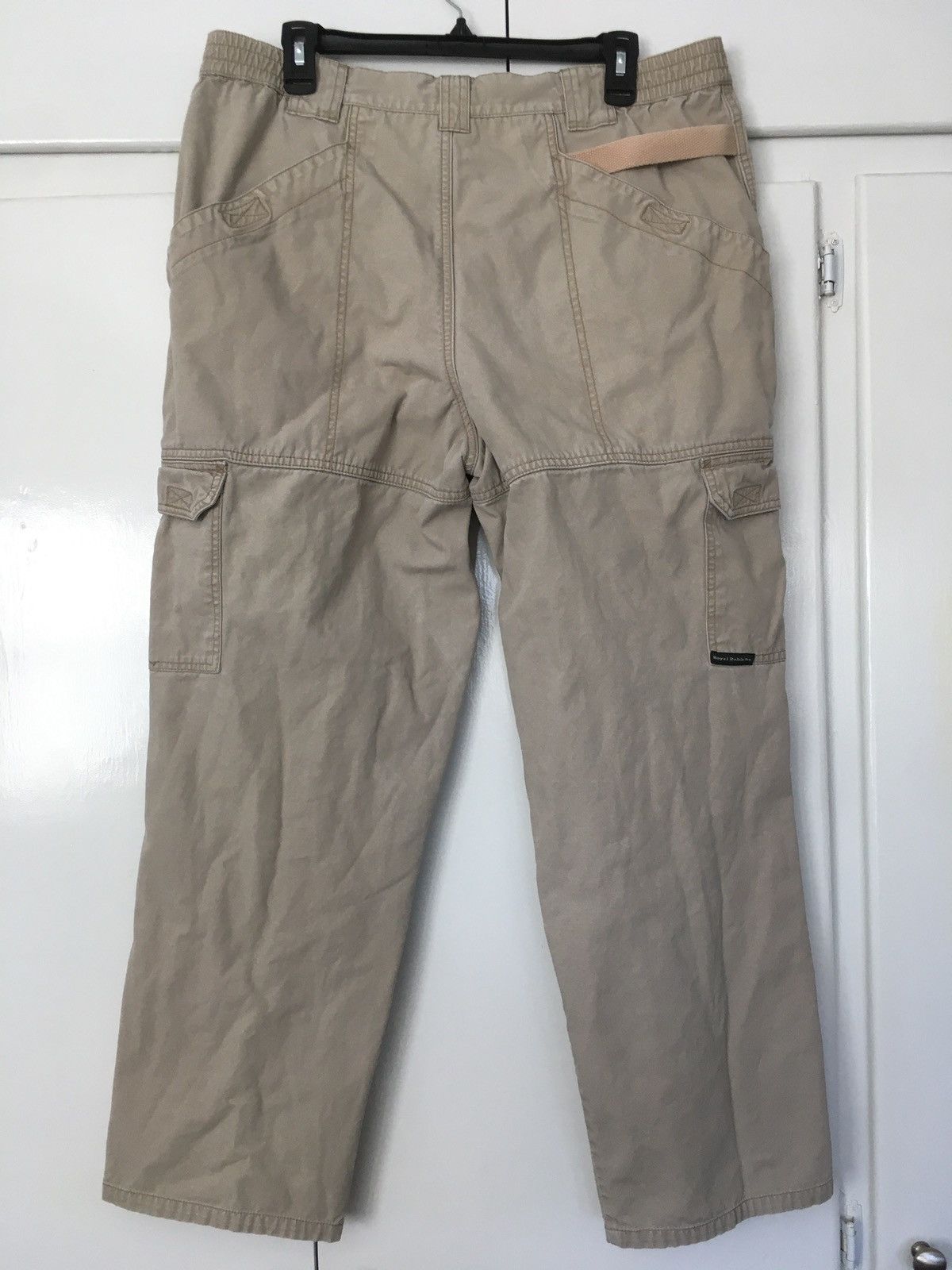 Vintage ROYAL ROBBINS CARGO PANTS BEIGE KHAKI VINTAGE UTILITY WORK Size US 36 / EU 52 - 2 Thumbnail