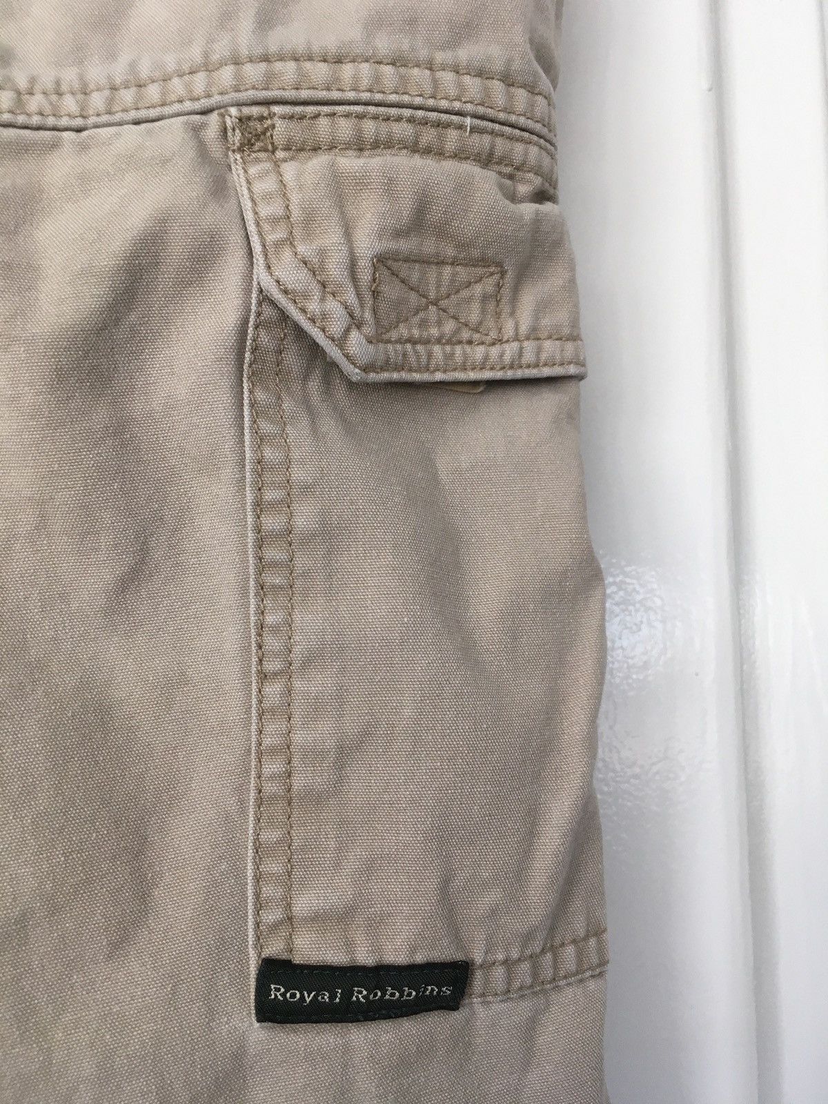 Vintage ROYAL ROBBINS CARGO PANTS BEIGE KHAKI VINTAGE UTILITY WORK Size US 36 / EU 52 - 9 Thumbnail