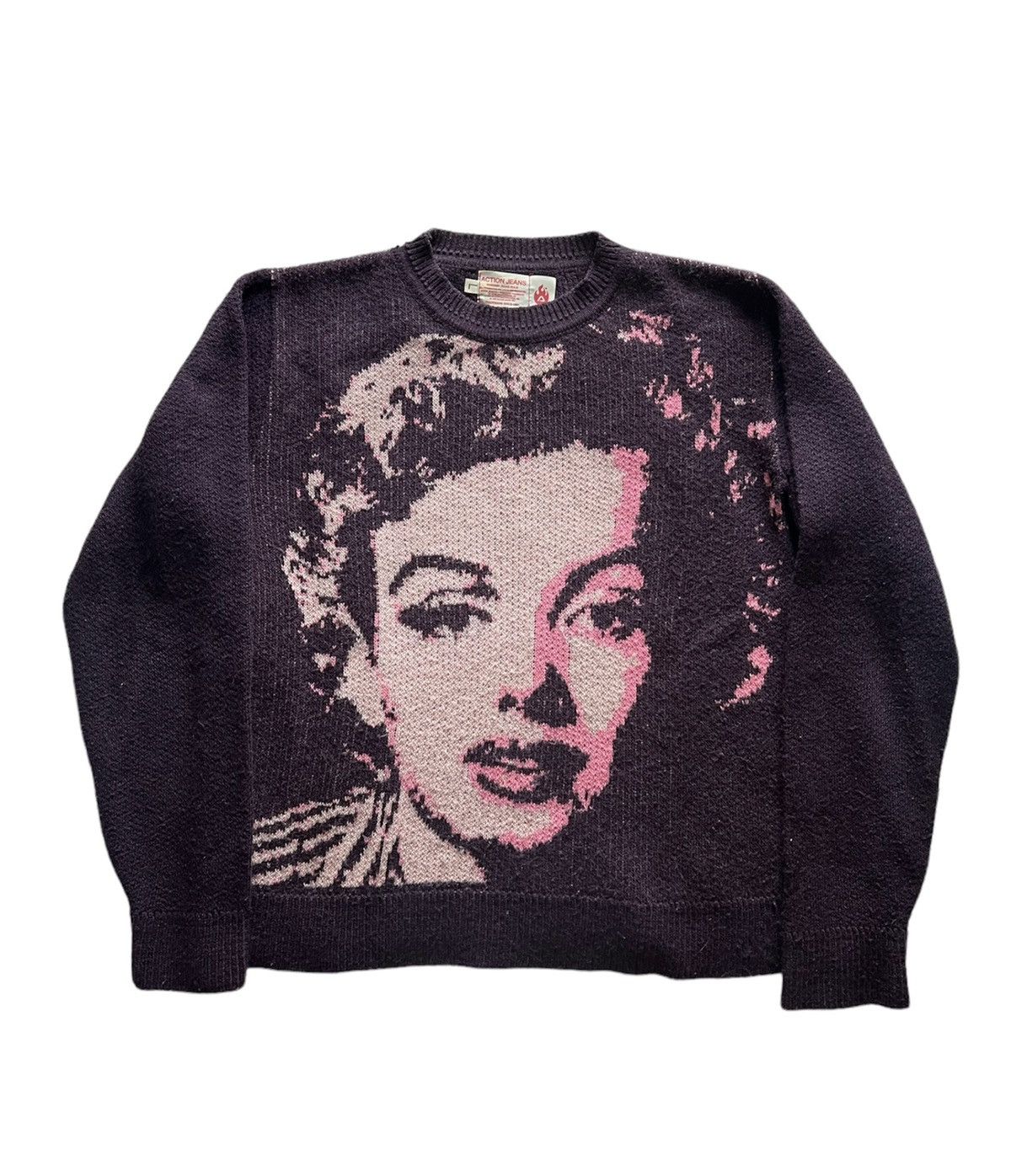 Acne Studios × Vintage 2000’s Acne Action Jeans Marilyn Monroe Knit Sweatshirt Size US L / EU 52-54 / 3 - 1 Thumbnail
