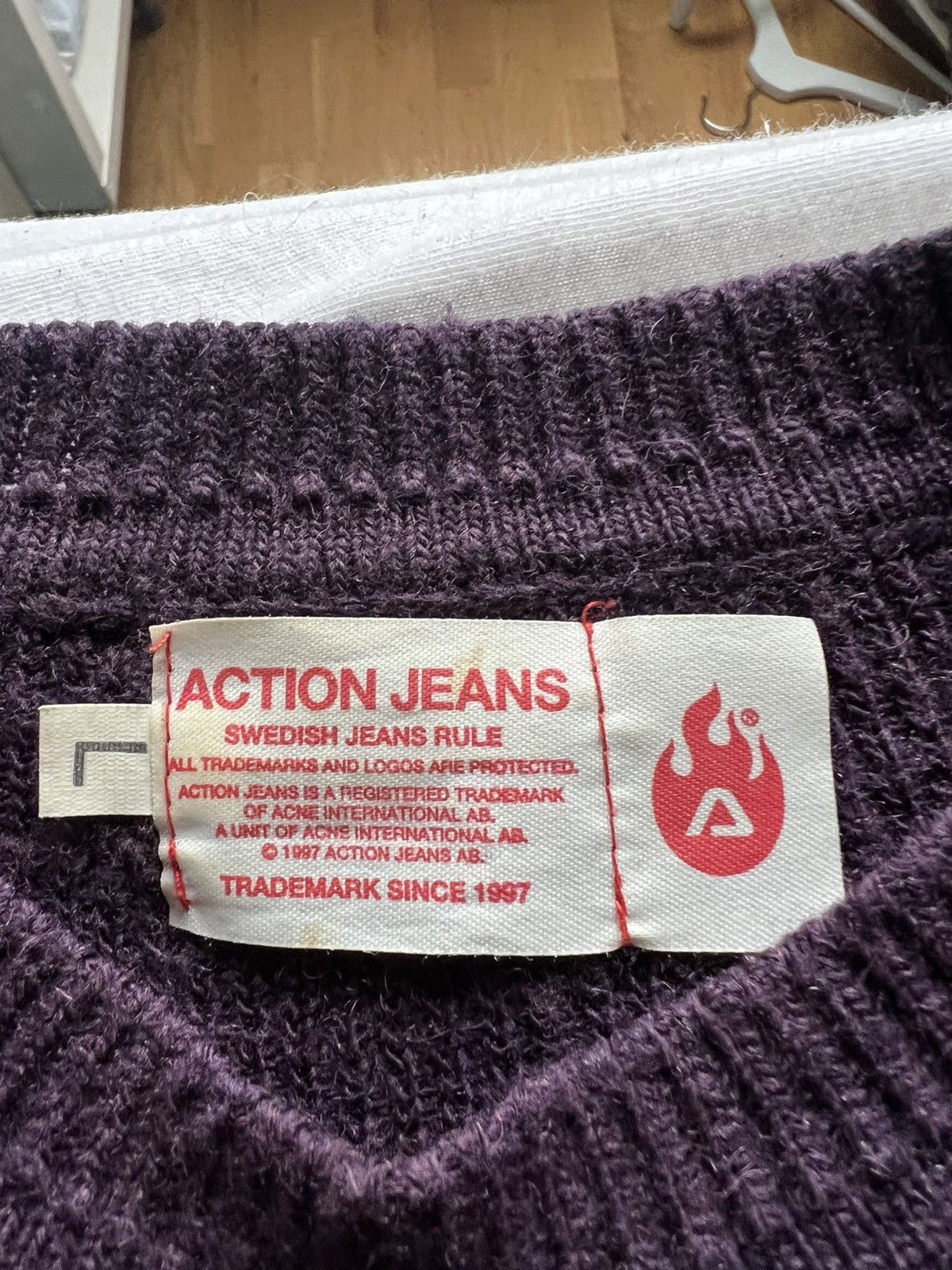 Acne Studios × Vintage 2000’s Acne Action Jeans Marilyn Monroe Knit Sweatshirt Size US L / EU 52-54 / 3 - 3 Thumbnail