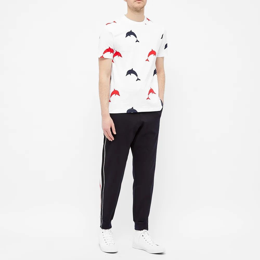 Thom Browne Thom Browne White Dolphin Print T-Shirt Size US S / EU 44-46 / 1 - 2 Thumbnail