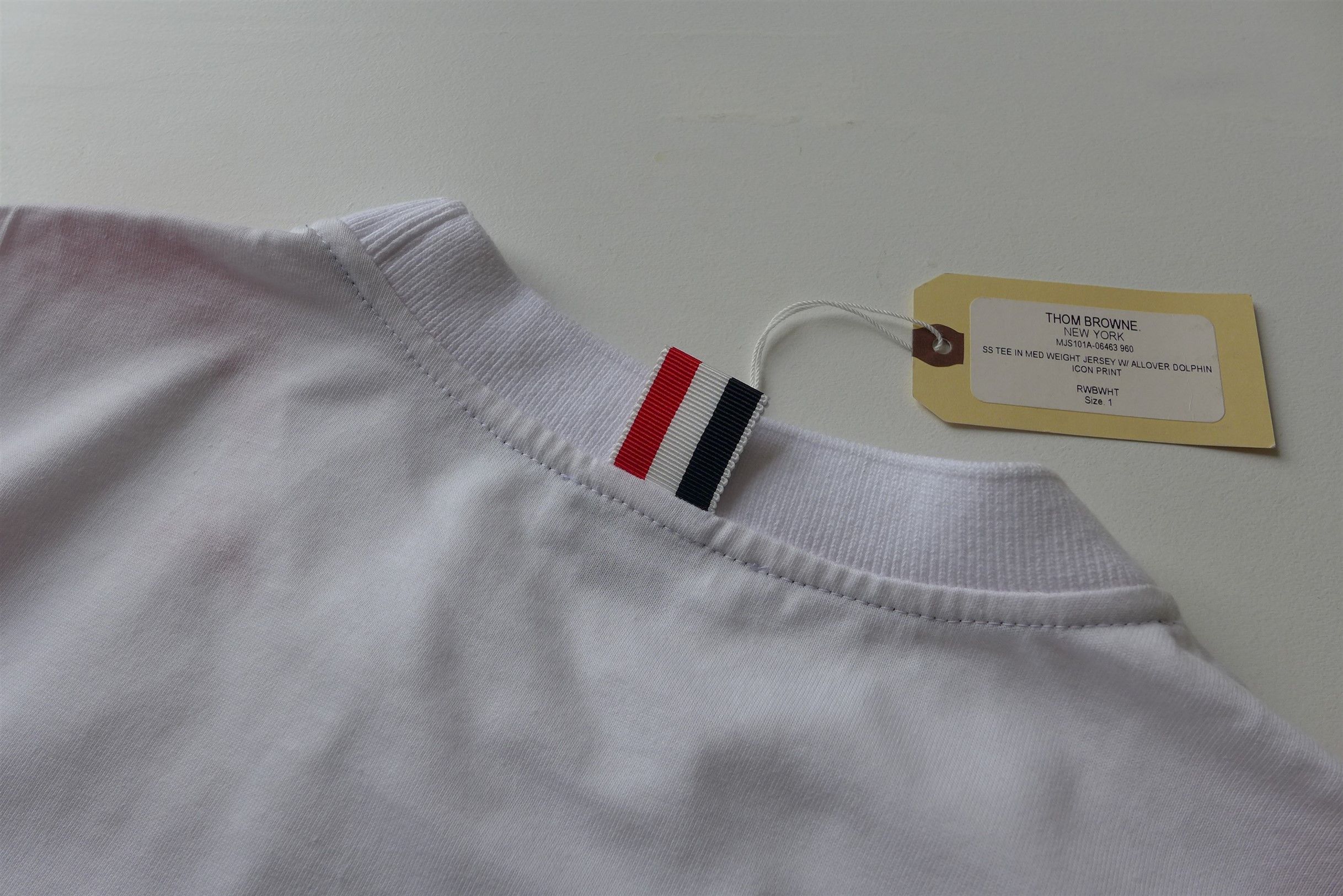 Thom Browne Thom Browne White Dolphin Print T-Shirt Size US S / EU 44-46 / 1 - 6 Thumbnail
