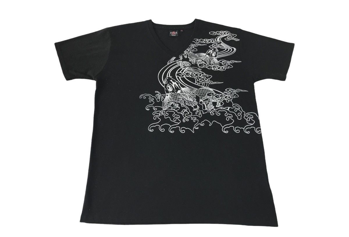 Japanese Brand Bullet Noise Fish Koi Design Tee Size US L / EU 52-54 / 3 - 1 Thumbnail