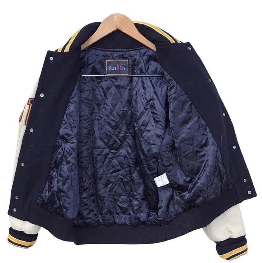 Vintage RARE🔥 Eastboy Lacrose 1981 Wool Jacket Leather Sleeve Size US S / EU 44-46 / 1 - 3 Thumbnail