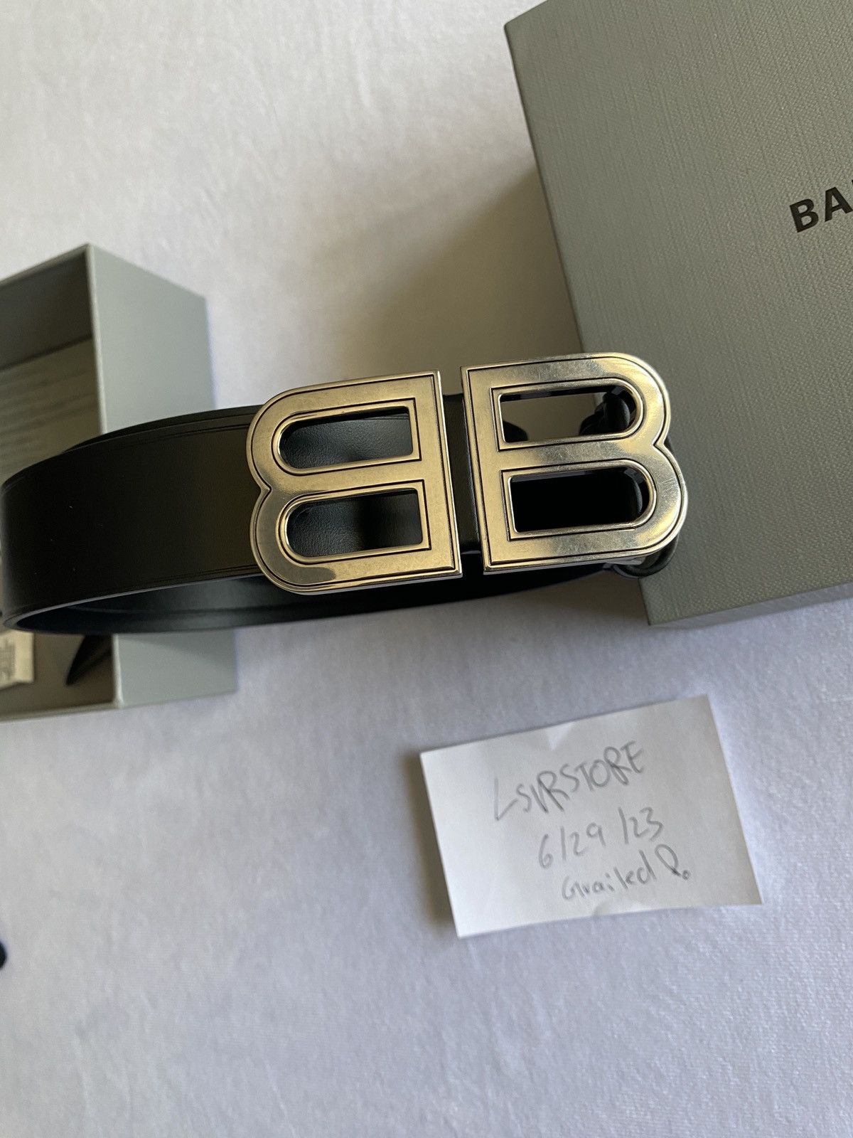 Balenciaga Balenciaga BB Hourglass Belt Large Black - OS USED