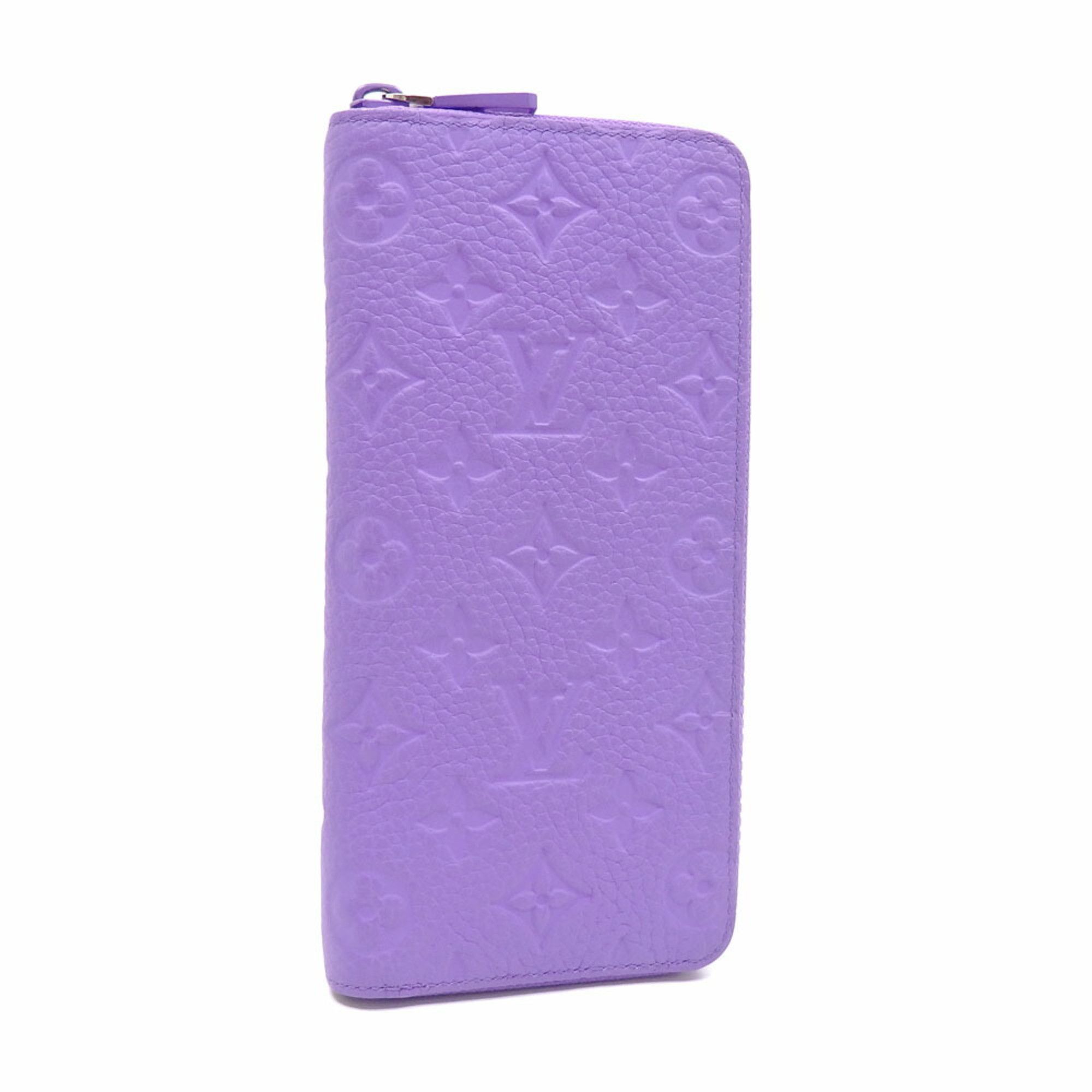 LOUIS VUITTON LOUIS VUITTON Zippy Wallet Vertical around purse M81636  leather Purple Used M81636