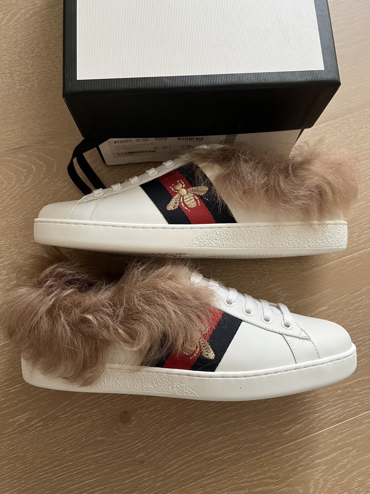 Gucci Gucci Ace Fur low top Trainer Sneakers Size US 7.5 / EU 40-41 - 4 Thumbnail