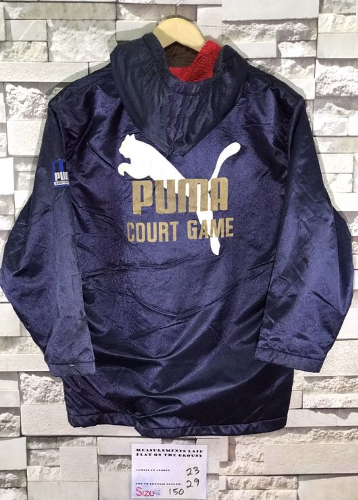 Puma Vintage Puma Court Games Big Logo Hooded Long Jacket Size US M / EU 48-50 / 2 - 1 Thumbnail