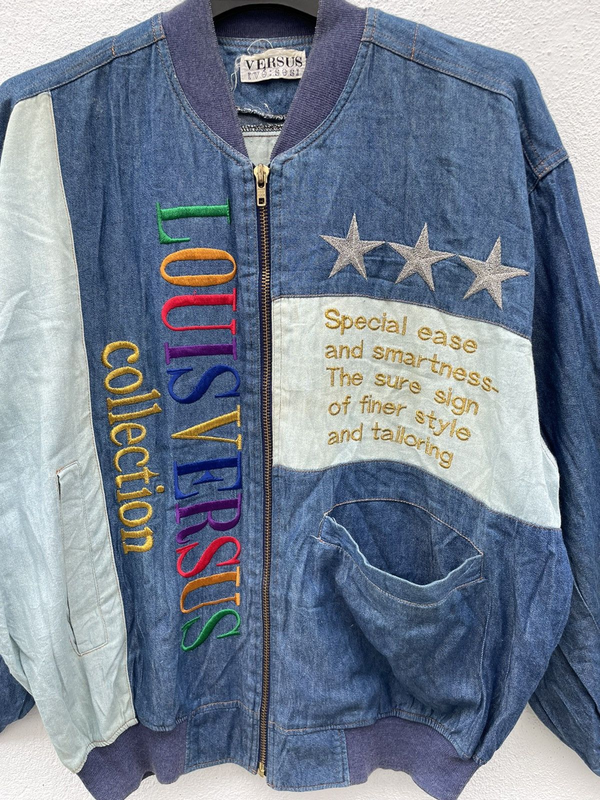 Japanese Brand Japan Brand Louis Versus Collection Light Denim Jacket Size US M / EU 48-50 / 2 - 3 Thumbnail