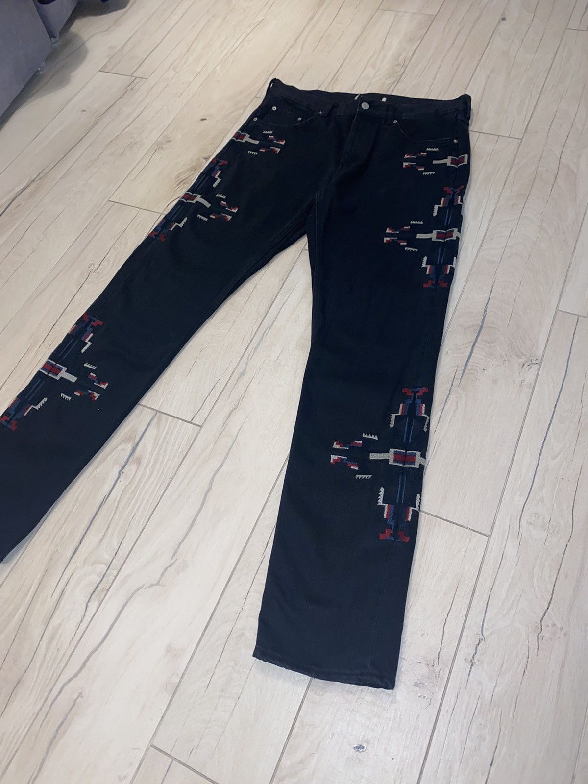 Isabel Marant FW13 Isabel Marant X H&M Persian Embroidered Denim Pants Size US 34 / EU 50 - 2 Thumbnail