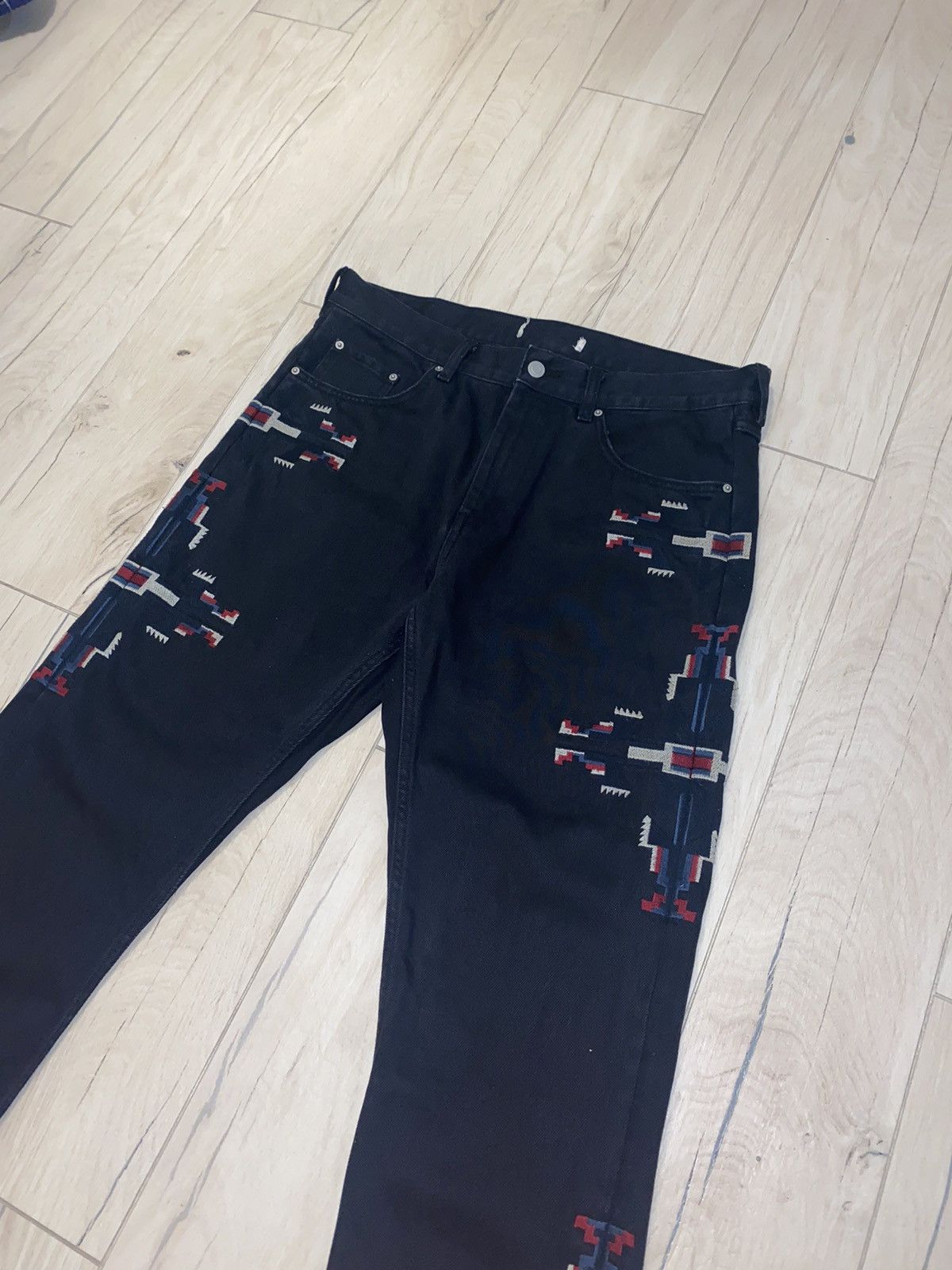 Isabel Marant FW13 Isabel Marant X H&M Persian Embroidered Denim Pants Size US 34 / EU 50 - 4 Thumbnail