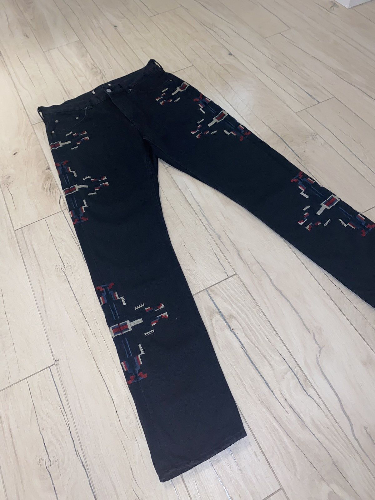 Isabel Marant FW13 Isabel Marant X H&M Persian Embroidered Denim Pants Size US 34 / EU 50 - 3 Thumbnail