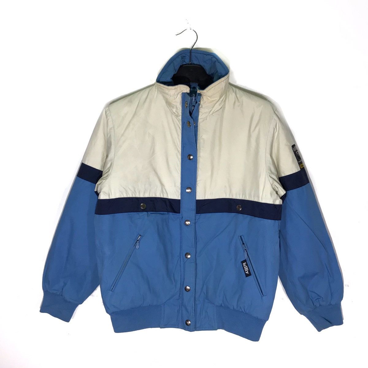 image of Made In Japan Vintage Killy Colorblock Ski Jacket By Asics in Blue/White, Men's (Size Small)