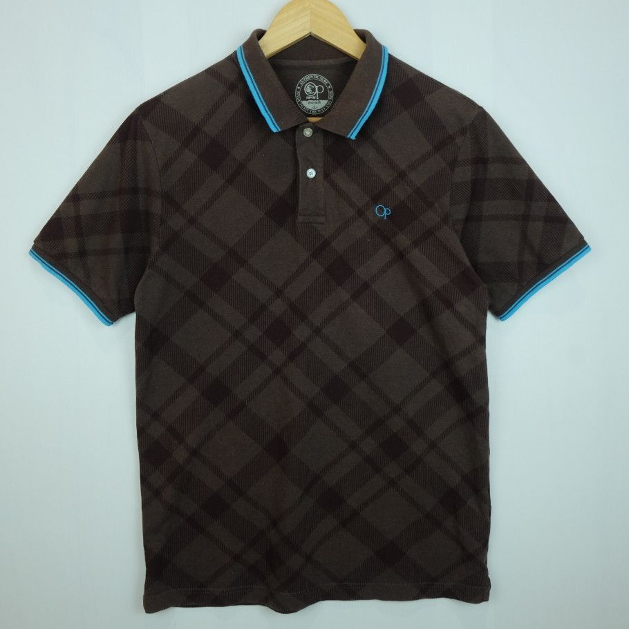 Vintage OCEAN PACIFIC Surf Wear Check Polo Shirt Size US L / EU 52-54 / 3 - 2 Thumbnail