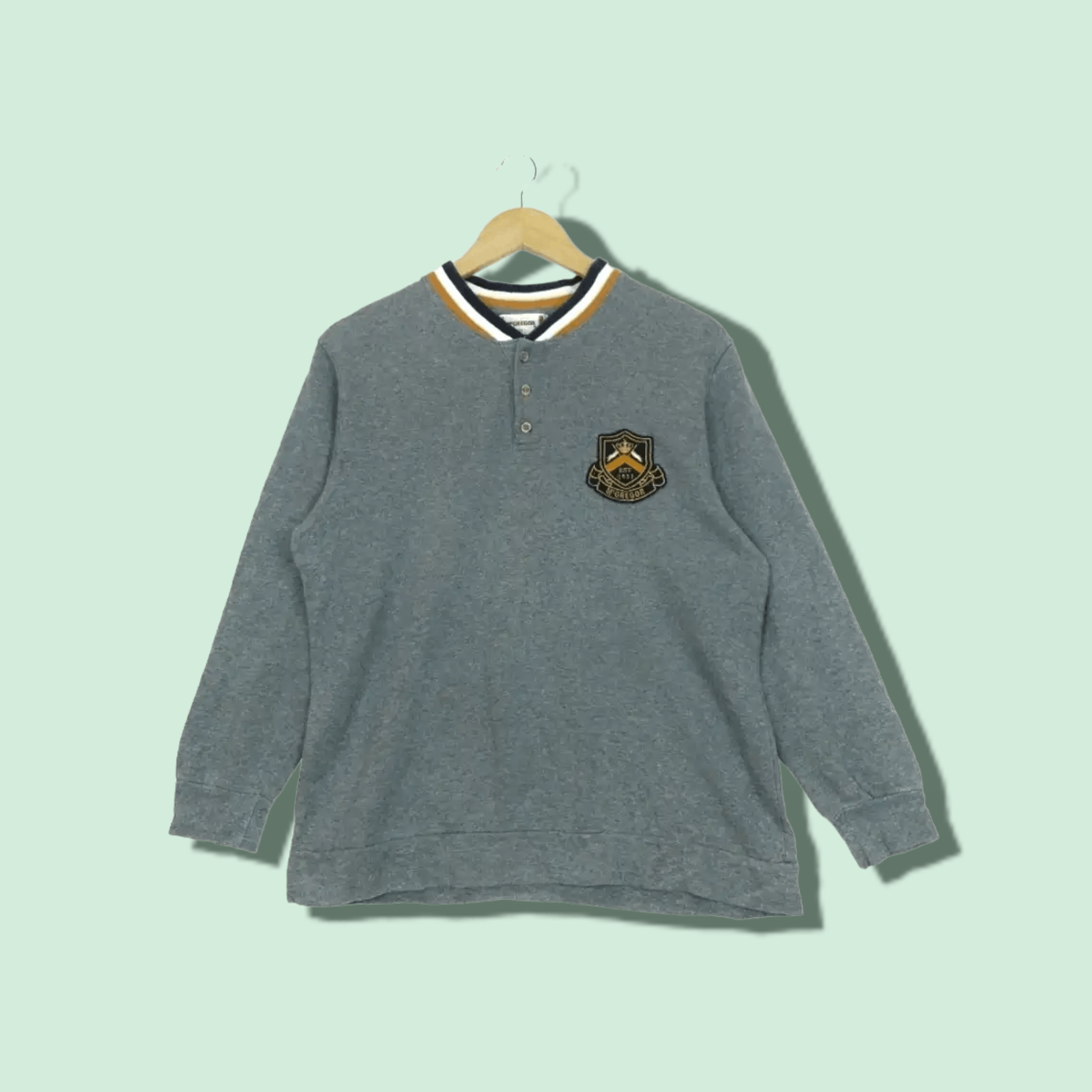 90's MCGREGOR Button Up Nice Design Retro Sweatshirts
