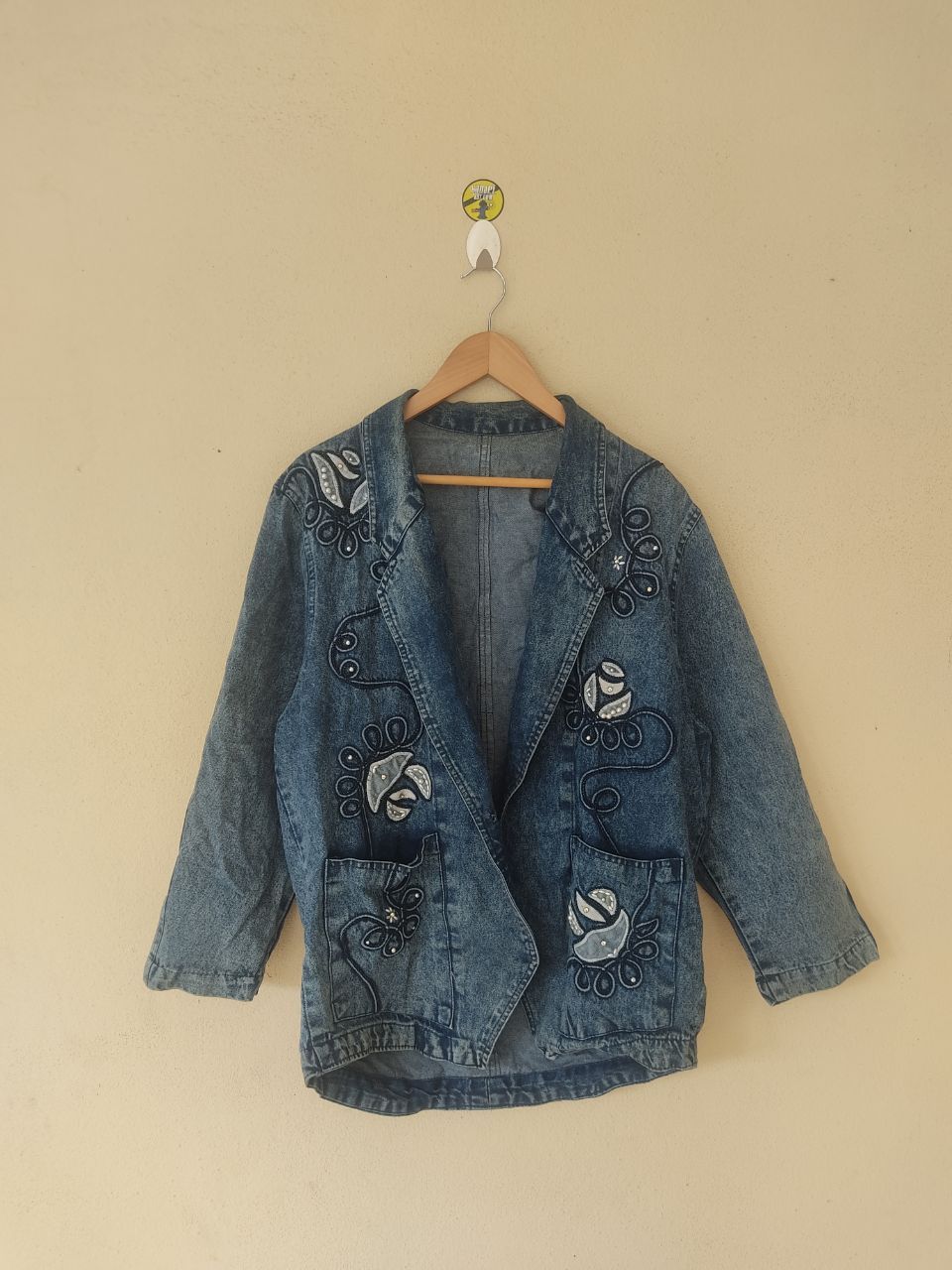 Vintage VINTAGE DENIM EMBROIDERED JACKET Size US M / EU 48-50 / 2 - 1 Thumbnail