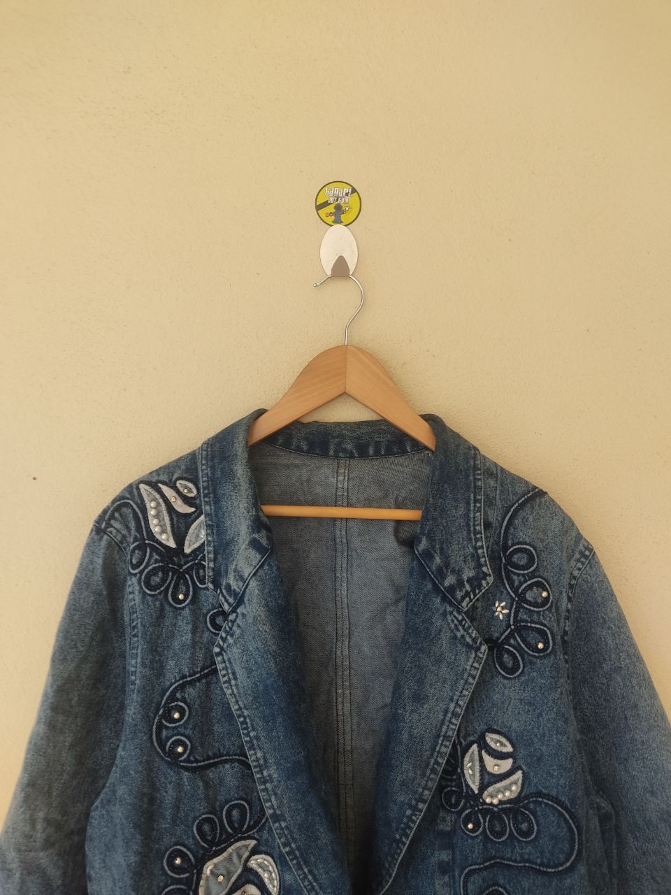 Vintage VINTAGE DENIM EMBROIDERED JACKET Size US M / EU 48-50 / 2 - 2 Thumbnail