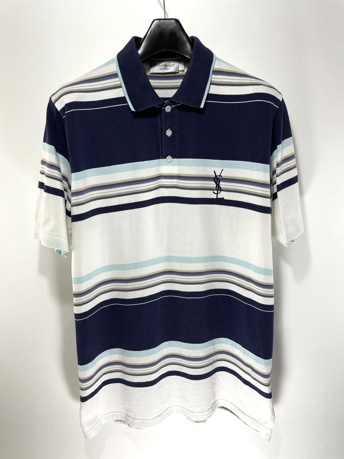 Yves Saint Laurent ysl big logo polo shirt | Grailed