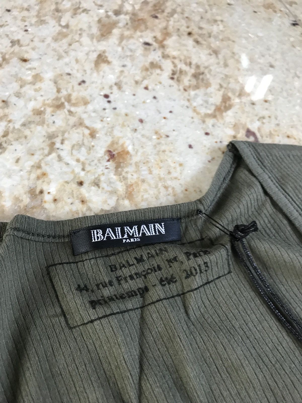 Balmain Khaki Ribbed Tank Size US XL / EU 56 / 4 - 9 Thumbnail