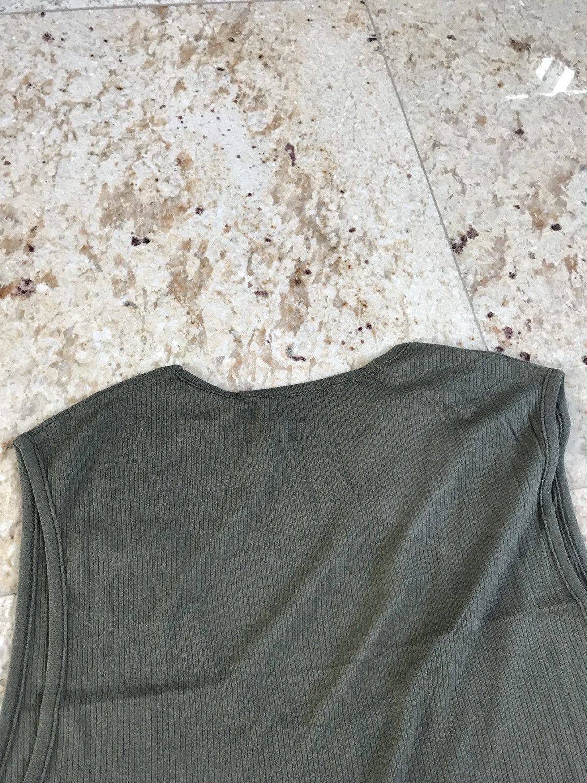 Balmain Khaki Ribbed Tank Size US XL / EU 56 / 4 - 15 Thumbnail