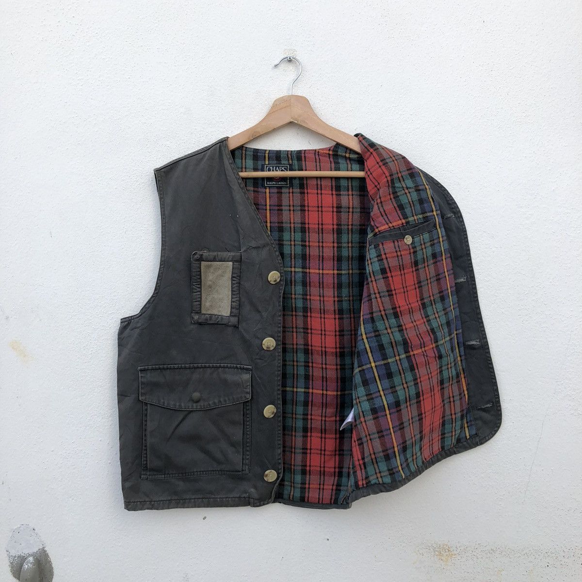 Chaps Ralph Lauren UTILITY VEST MULTI POCKET TARTAN LINING CHAPS RALPH LAUREN Size US M / EU 48-50 / 2 - 2 Thumbnail
