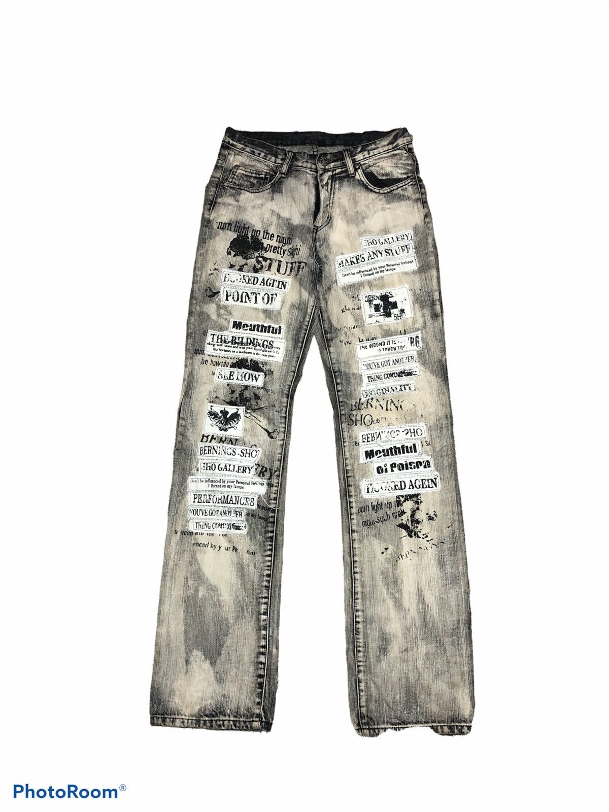 Seditionaries BERNING SHO PATCHES BLEACH PUNK STYLE DENIM Size US 30 / EU 46 - 1 Thumbnail
