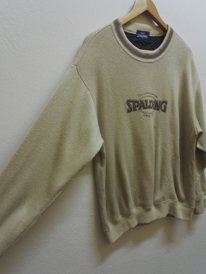 Spalding Vintage Spalding sweatshirt Wool Big Logo (code 16) Size US L / EU 52-54 / 3 - 2 Thumbnail