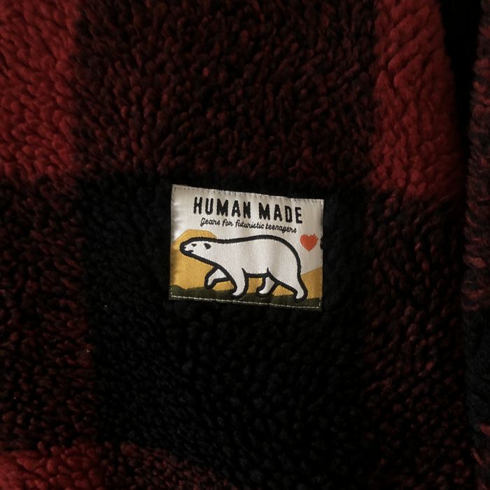 Human Made Human Made Heavyweight Check Boa Fleece Jacket | Grailed