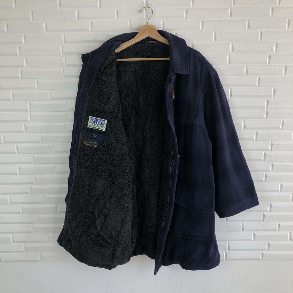 Vintage LONG JACKET VENTO NUOVO MADE IN ITALY FUR LINING Size US L / EU 52-54 / 3 - 6 Thumbnail