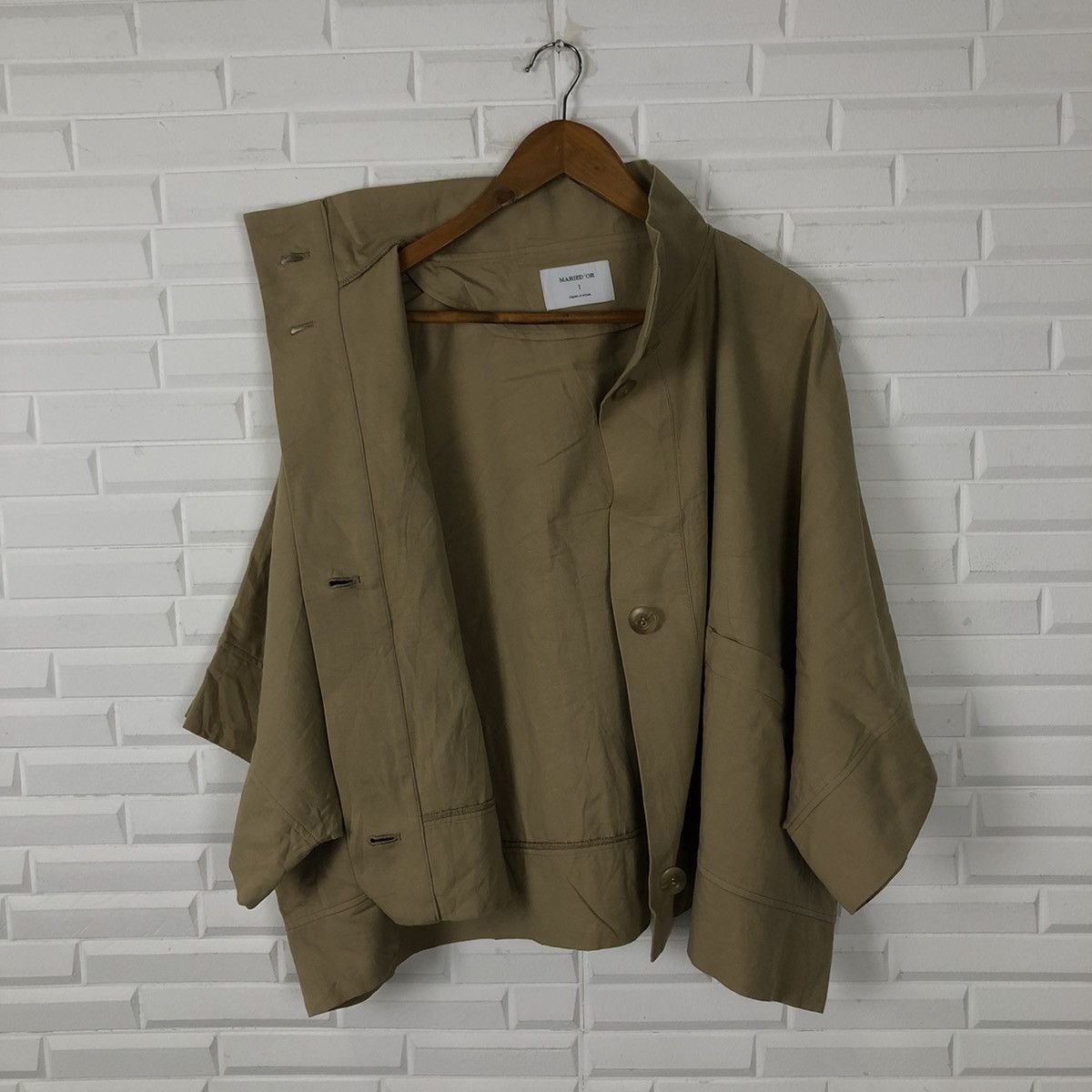 Japanese Brand RARE CROPPED PONCHOS JACKET MARIED'OR FABRIC MADE IN JAPAN Size US M / EU 48-50 / 2 - 10 Thumbnail