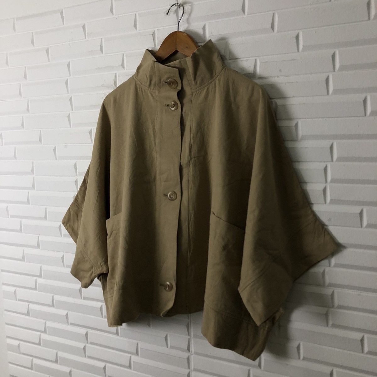 Japanese Brand RARE CROPPED PONCHOS JACKET MARIED'OR FABRIC MADE IN JAPAN Size US M / EU 48-50 / 2 - 2 Thumbnail