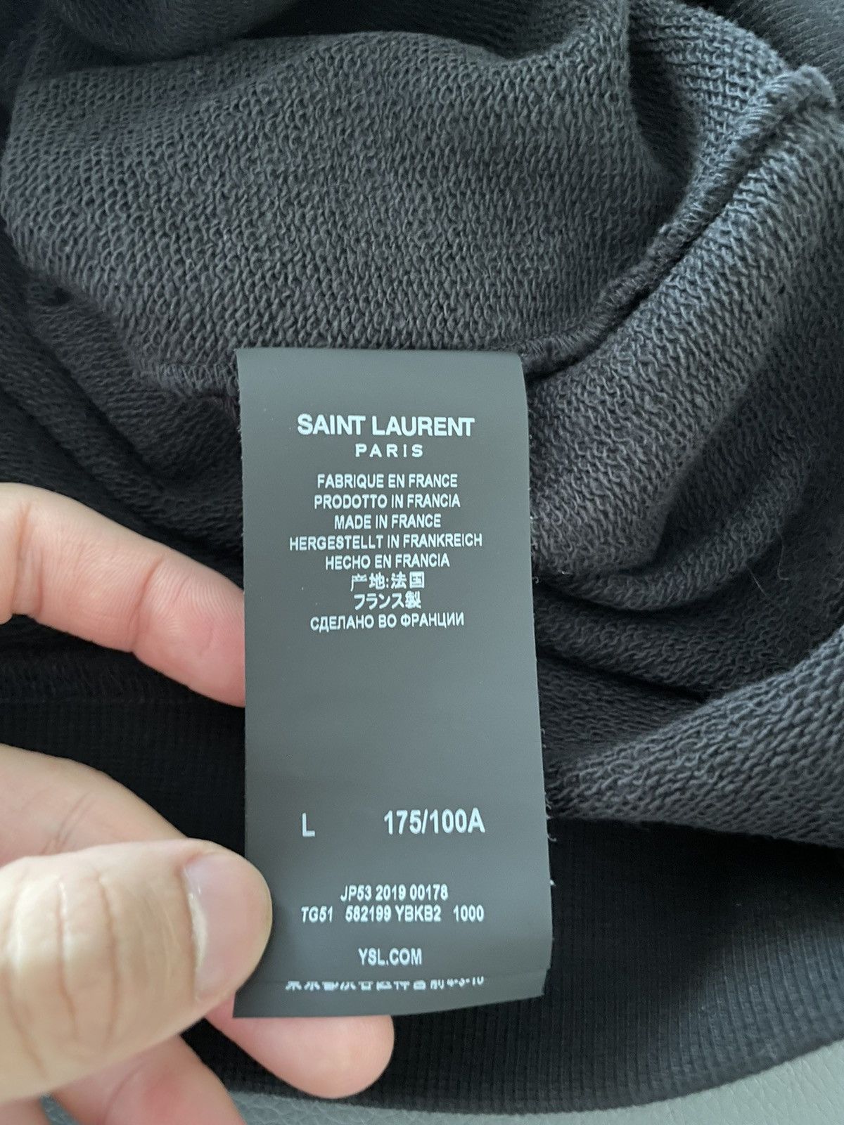 Hedi Slimane × Saint Laurent Paris × Yves Saint Laurent $2K Value Limited Edition Runway Leather Crewneck Sweatshirt Size US M / EU 48-50 / 2 - 11 Thumbnail