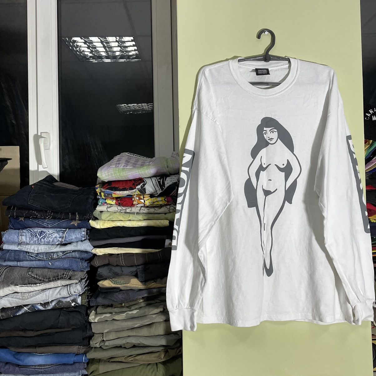 Vintage Vintage 90s Graphic Tee Oversized Cream Single Stitch Large Size US L / EU 52-54 / 3 - 2 Thumbnail