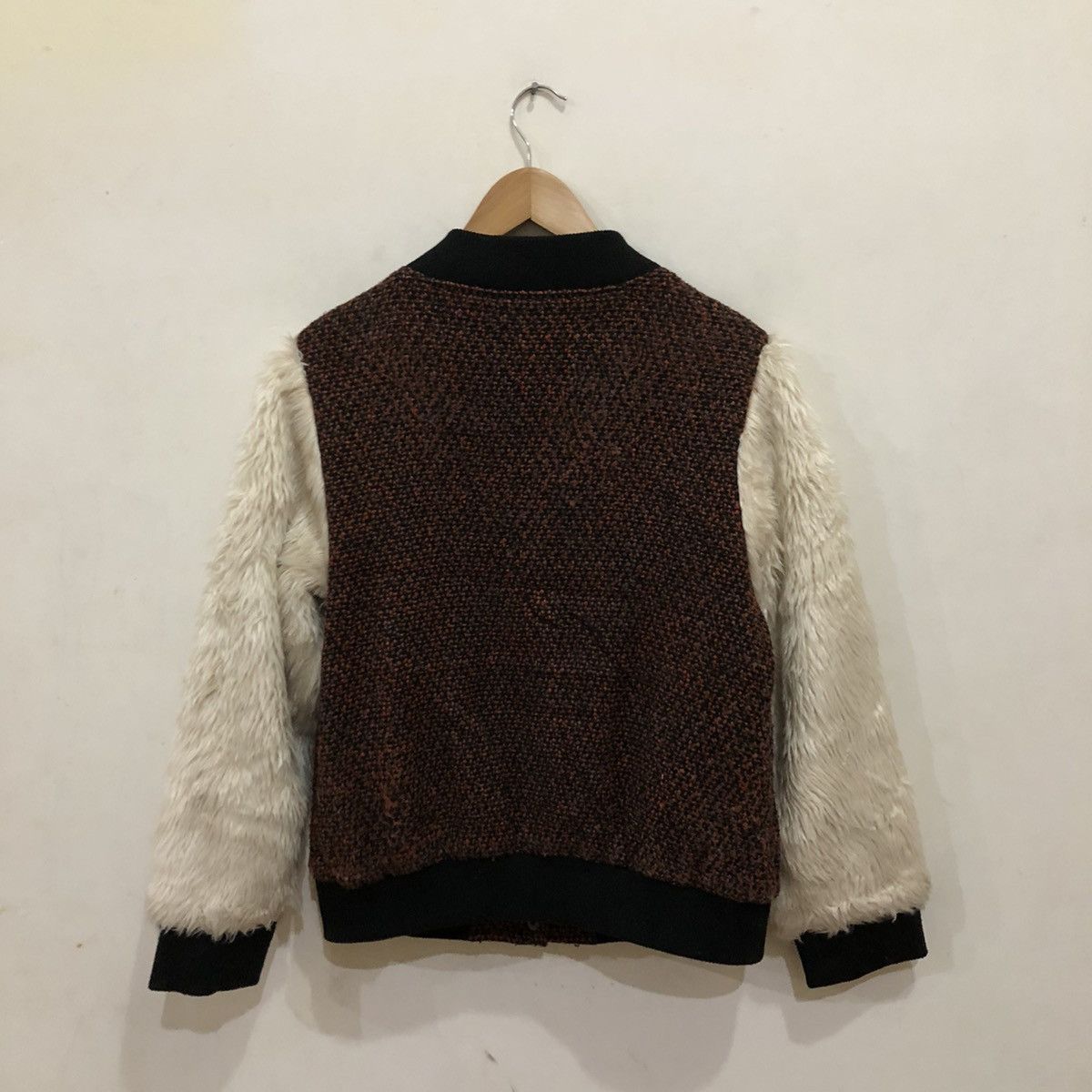 Japanese Brand Mink Fur Sleeve Zipper Jacket Bomber Style SUREVE Size US L / EU 52-54 / 3 - 7 Thumbnail