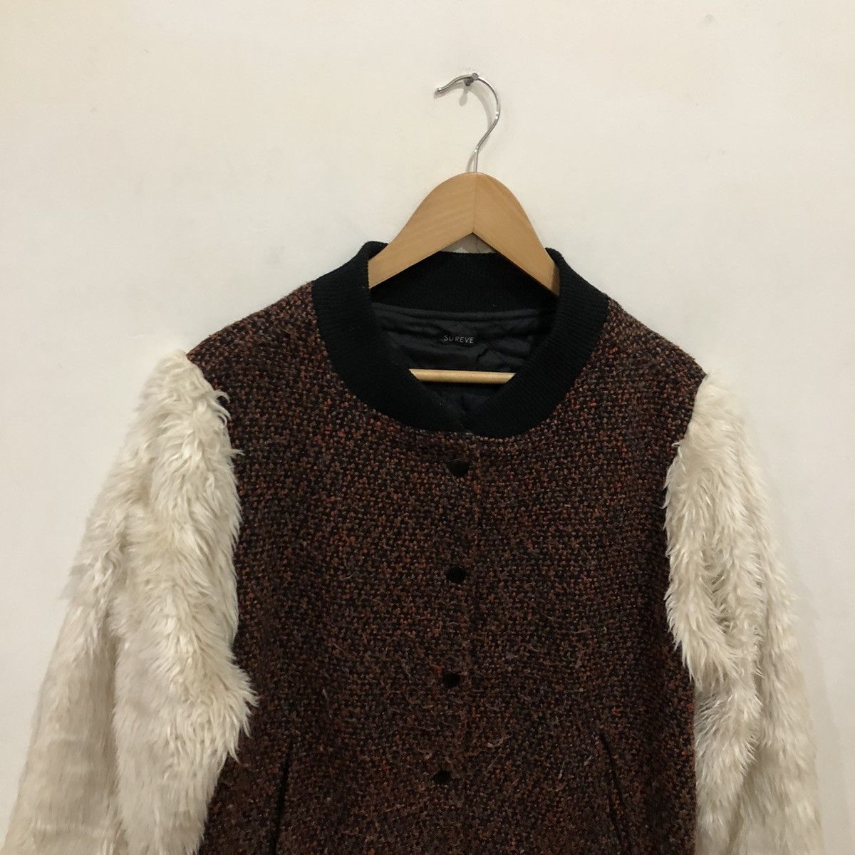 Japanese Brand Mink Fur Sleeve Zipper Jacket Bomber Style SUREVE Size US L / EU 52-54 / 3 - 3 Thumbnail