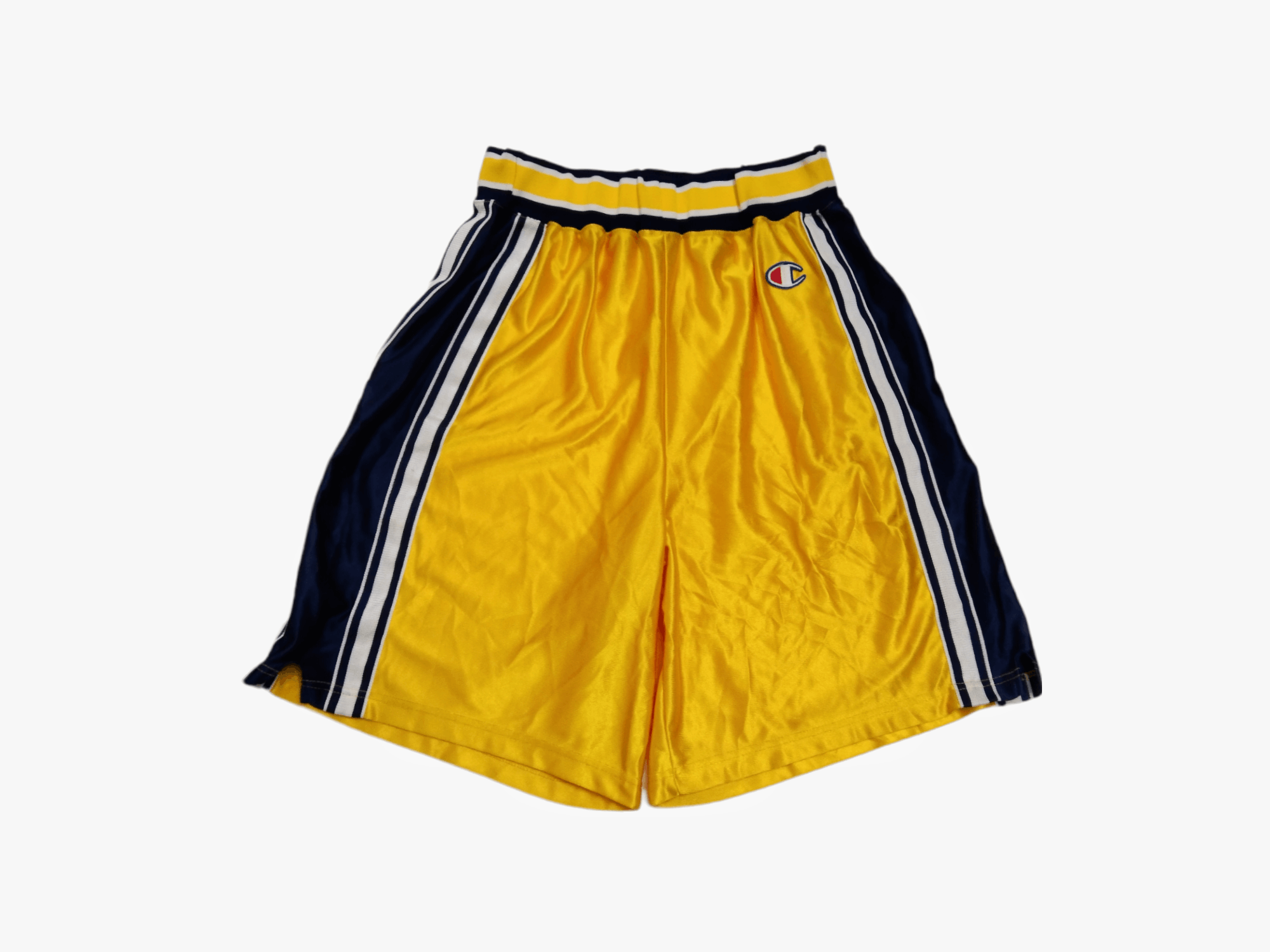 image of Champion Basketball Shorts Japan in Yellow/Navy, Men's (Size 31)