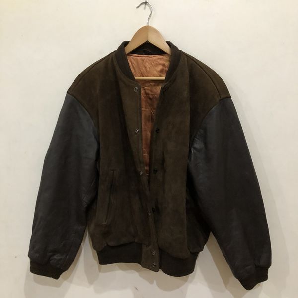 Japanese Brand Leather Varsity Jacket Men's Tenoras Big Logo | Grailed